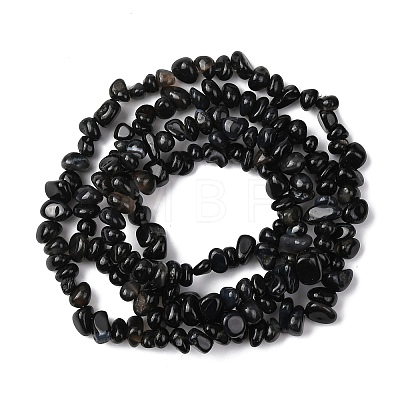Natural Black Agate Beads Strands G-L655-A01-01A-1