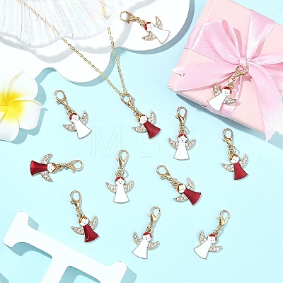 10Pcs Alloy Enamel Pendant Decorations HJEW-YW00277-01-1