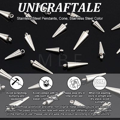 Unicraftale 30Pcs 3 Styles 201 Stainless Steel Pendants STAS-UN0046-05-1