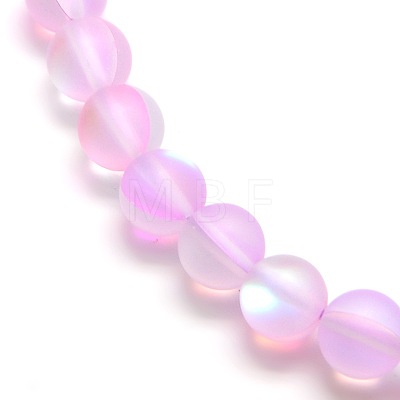 Synthetic Moonstone Beads Strands G-F142-8mm-09-1