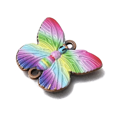 Rainbow Color Alloy Enamel Colorful Links Connector Charms FIND-C097-02A-R-1