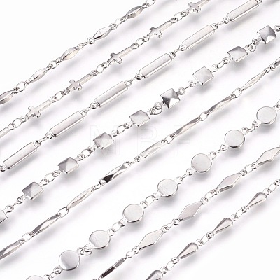 304 Stainless Steel Link Chain Bracelets BJEW-P239-18-1