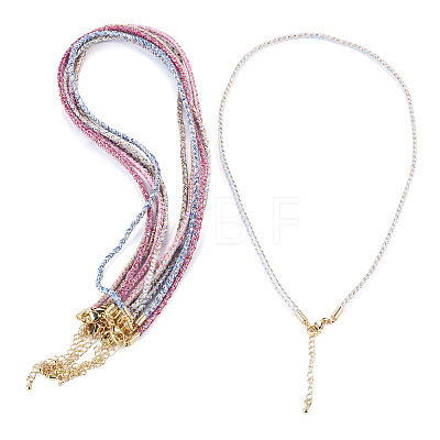 7Pcs 7 Colors 2.5MM Round Nylon Cotton Cord Necklace Making NJEW-TA0001-25G-1