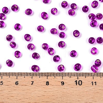 6/0 Baking Paint Transparent Glass Seed Beads SEED-N006-06H-1