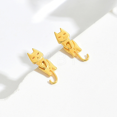 Cute Cat Stud Earrings for Women DX2509-1