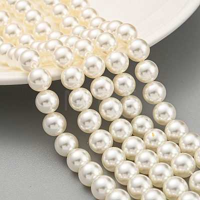 Glass Pearl Beads Strands X-HY-G002-01D-02-1