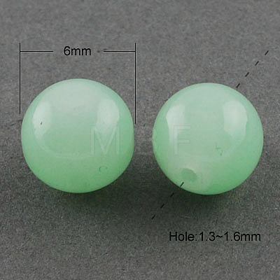 Imitation Jade Glass Beads Strands LS-DGLA-S076-6mm-20-1