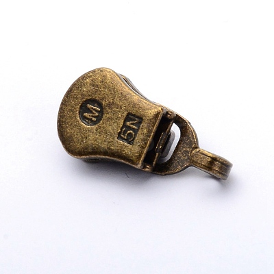 Zinc Alloy Zipper Slider PALLOY-WH0082-33B-AB-1