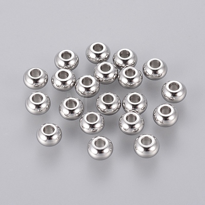 Rondelle 304 Stainless Steel Beads STAS-S028-15-1