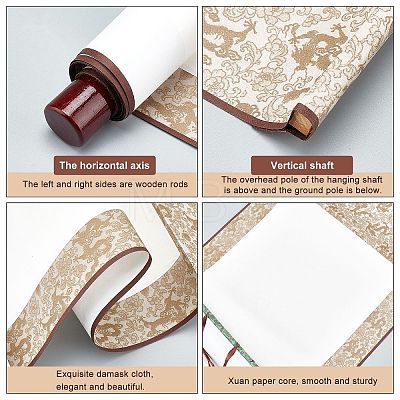  6Pcs 6 Style Polyester Vertical Painted Scroll AJEW-NB0002-91-1