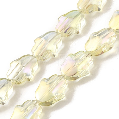Electroplate Glass Beads Strands EGLA-F159-M-1