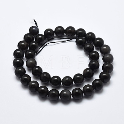 Natural Ice Obsidian Beads Strands X-G-A171-16-8mm-1