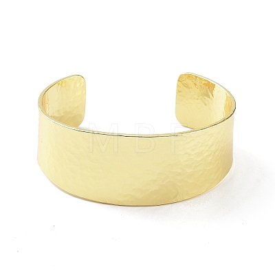 Rack Plating Brass Open Wide Cuff Bangles for Women BJEW-D032-06G-1