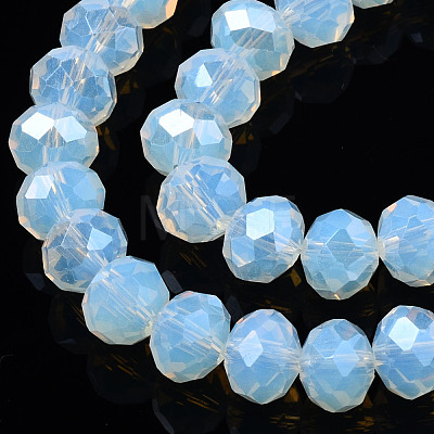 Electroplate Glass Beads Strands X-EGLA-A034-J8mm-A10-1