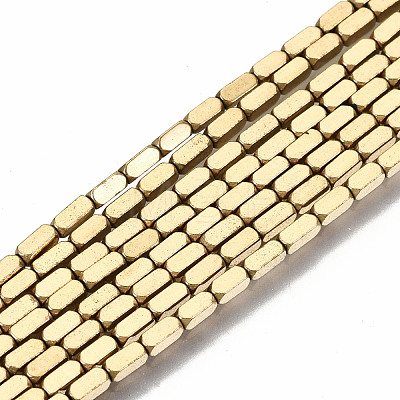 Electroplate Non-magnetic Synthetic Hematite Beads Strands X-G-T114-51G-1