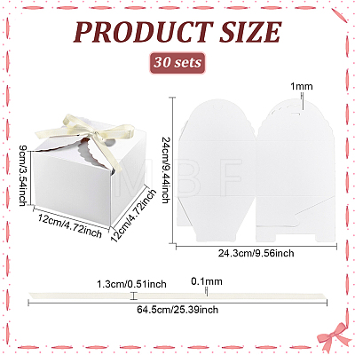 30 Sets Square Paper Gift Boxes CON-PH0003-47-1