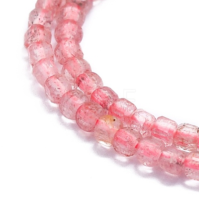 Natural Strawberry Quartz Beads Strands G-P457-B01-38-1