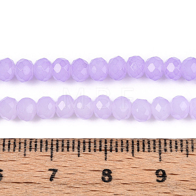 Baking Paint Imitation Jade Glass Bead Strands X-DGLA-A034-J2MM-A50-1