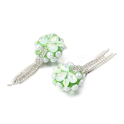 Handmade Polymer Clay Rhinestone Beads CLAY-Z006-02C-1