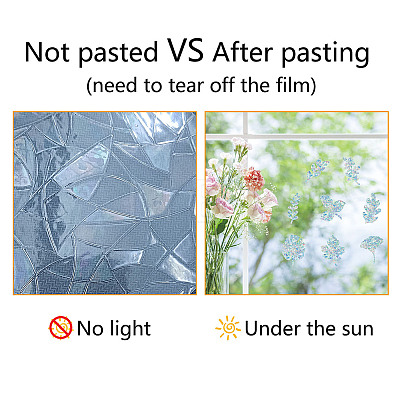 16 Sheets 4 Styles Waterproof PVC Colored Laser Stained Window Film Static Stickers DIY-WH0314-093-1