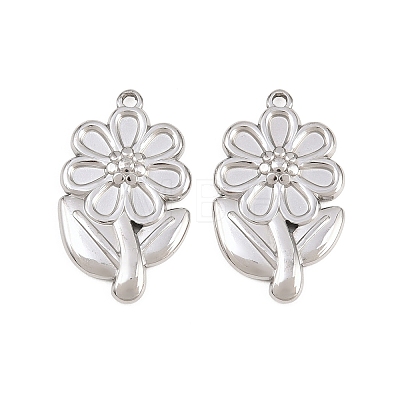 304 Stainless Steel Pendant Setting for Enamel STAS-L317-18P-1