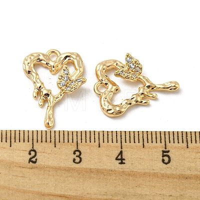 Brass Micro Pave Cubic Zirconia Pendants KK-H460-43G-1