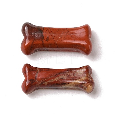 Natural Mixed Gemstone Dog Bone Shape Sculptures DJEW-G033-01A-1