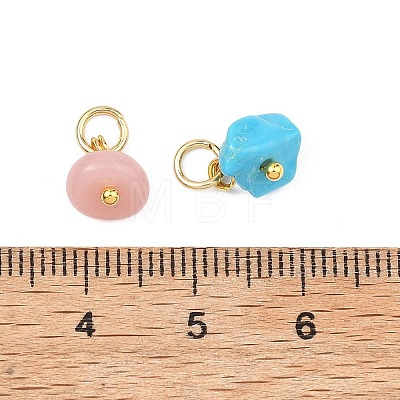 15Pcs Natural & Synthetic Gemstone Pendants PALLOY-JF05357-01-1