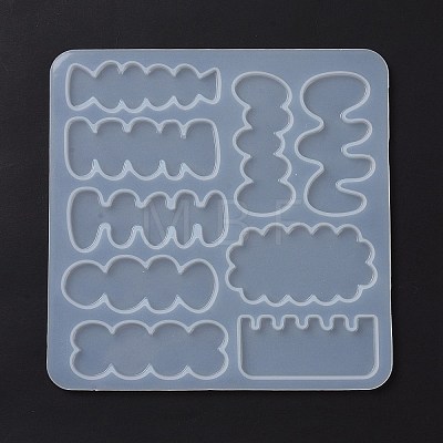 DIY Irregular Shape Cabochon Silicone Molds for Hair Clips DIY-L069-01A-1