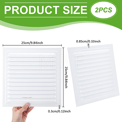 Aluminum Square Wall Vent Grille Cover AJEW-WH0410-220A-01-1