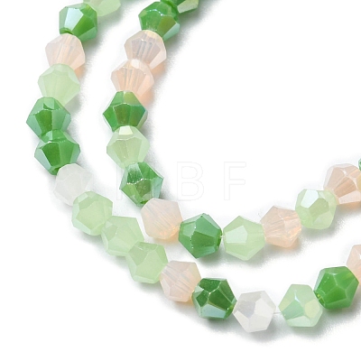 Electroplate Glass Beads Strands EGLA-D018-02B-1