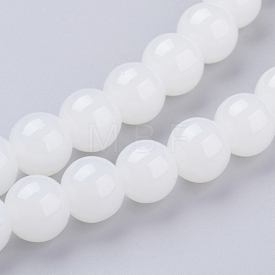 Imitation Jade Glass Beads Strands X-DGLA-S076-10mm-21-1