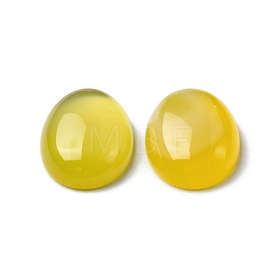 Natural Yellow Agate Cabochons G-A029-01-08-1