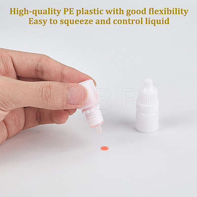 Olycraft 50 Pcs Plastic Glue Bottles with 2Pcs Disposable Plastic Dropper with 2Pcs Transparent Plastic Funnel Hopper AJEW-OC0005-27A-1