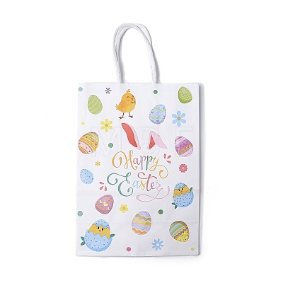 Easter Rectangle Kraft Paper Handbags CARB-U002-01B-1