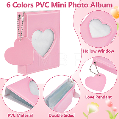 18 Sets 6 Colors PVC Mini Photo Album AJEW-WA0004-97-1