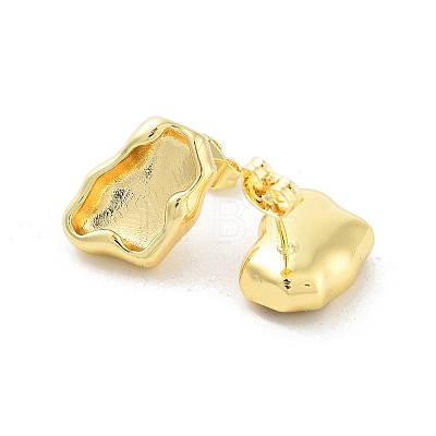 Rack Plating Brass Stud Earring EJEW-C078-01A-G-1