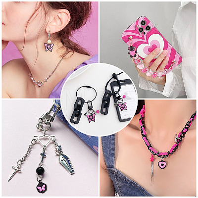 20Pcs 10 Style Spray Painted Alloy Pendants FIND-TA0002-89-1