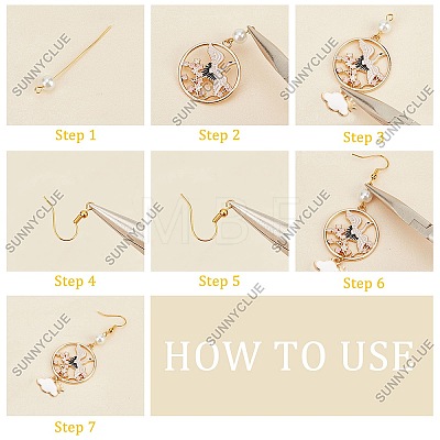 DIY Fan Bird Flower Dangle Earring Making Kit DIY-SC0020-40-1