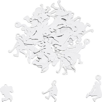 Unicraftale 30 Pcs 3 Styles 304 Stainless Steel Stamping Blank Tag Pendants STAS-UN0022-32-1