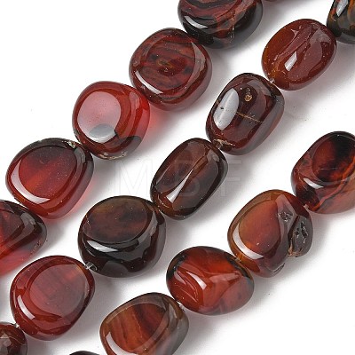 Natural Red Agate Beads Strands G-H295-D01-14-1