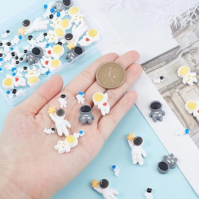 Olycraft 64Pcs Resin Nail Art Cabochons MRMJ-OC0002-97-1