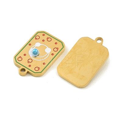304 Stainless Steel Enamel Pendants STAS-H251-03B-02-1