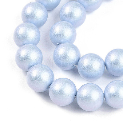 Baking Painted Pearlized Glass Pearl Bead Strands HY-N002-8mm-C04-1