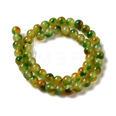 Natural Dyed White Jade Beads Strands G-M402-C03-21-1