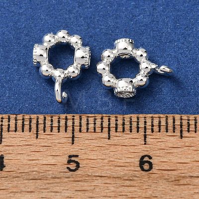 Brass & Cubic Zirconia Tube Bails KK-L270-09S-1