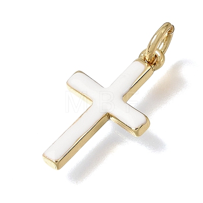 Brass Enamel Pendants KK-CBAEEA8-10B-G-1