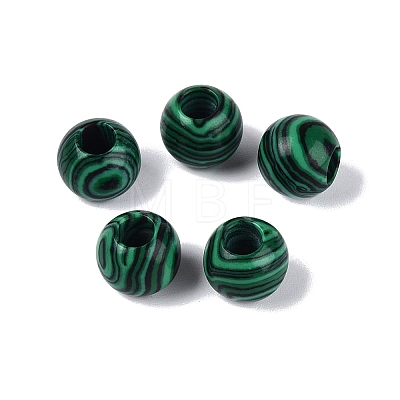 Synthetic Malachite European Beads G-Q607-02I-1