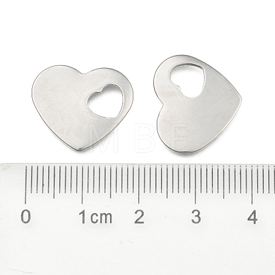 Valentine Gifts Ideas for Him 304 Stainless Steel Stamping Blank Tag Heart Charms Pendants X-STAS-M004-04-1