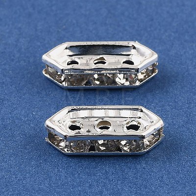 Brass Crystal Rhinestone Spacer Bars RB-T019-01E-S-1